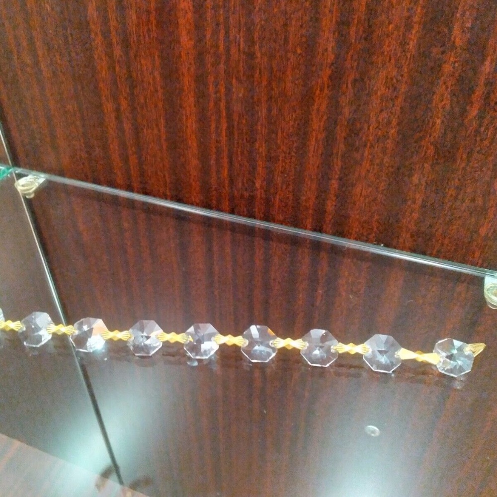 Chandelier Parts: Crystal Chain of 10 Octagons Connected with Pins